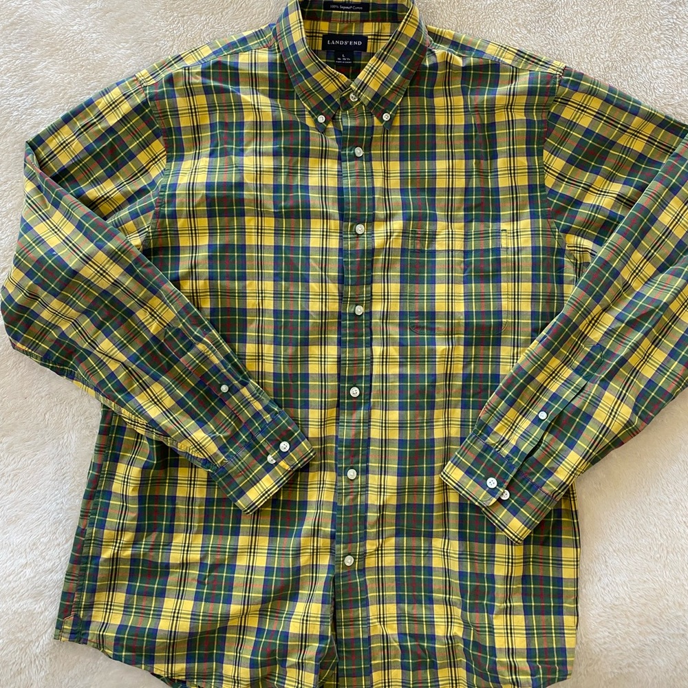 Lands’ End Men’s Large Button Down